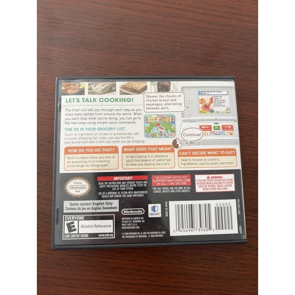 Personal Trainer Cooking Nintendo DS‎ 3DS Game CIB Complete w/Manual & Inserts